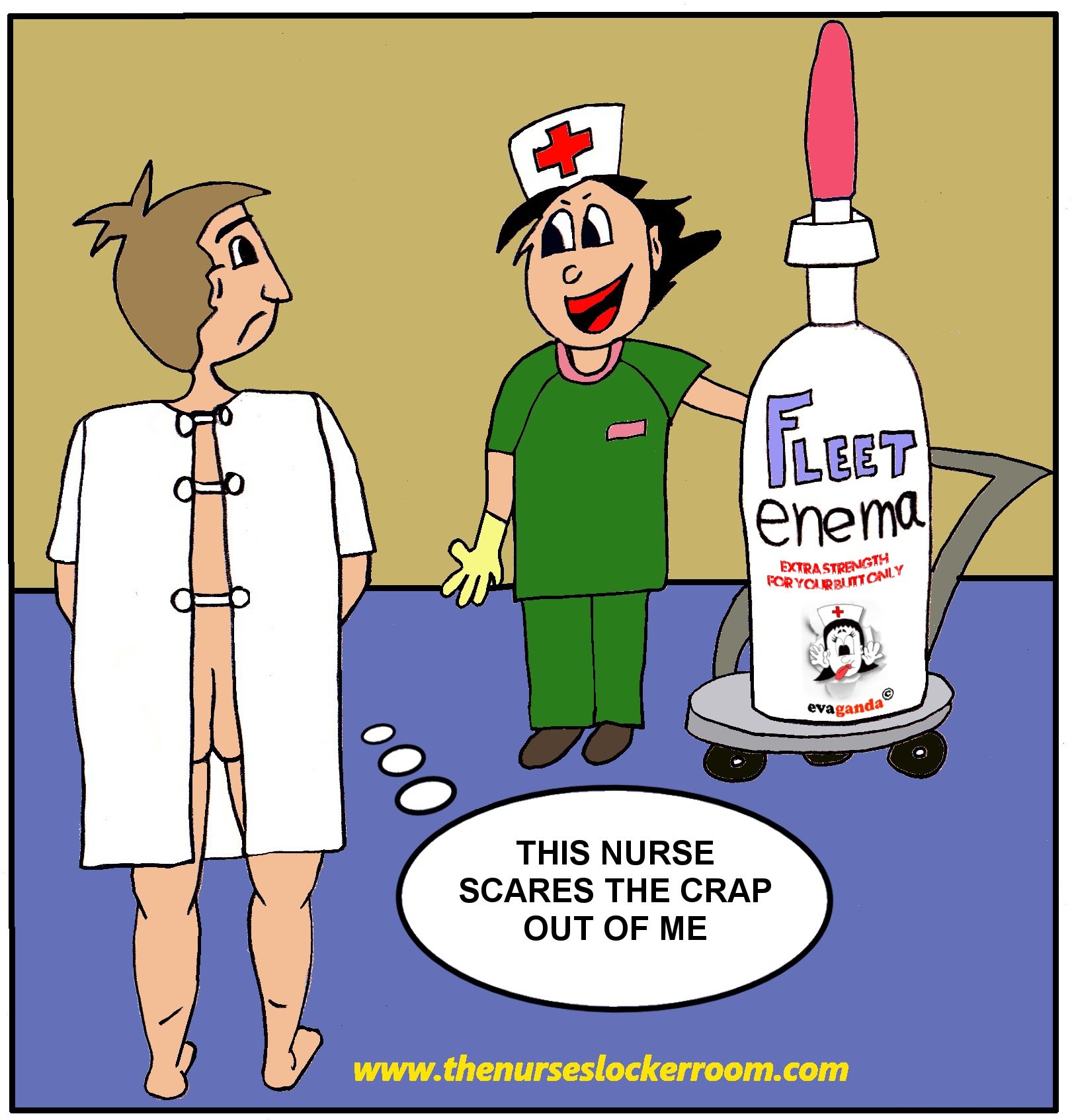 Медсестра с клизмой карикатура