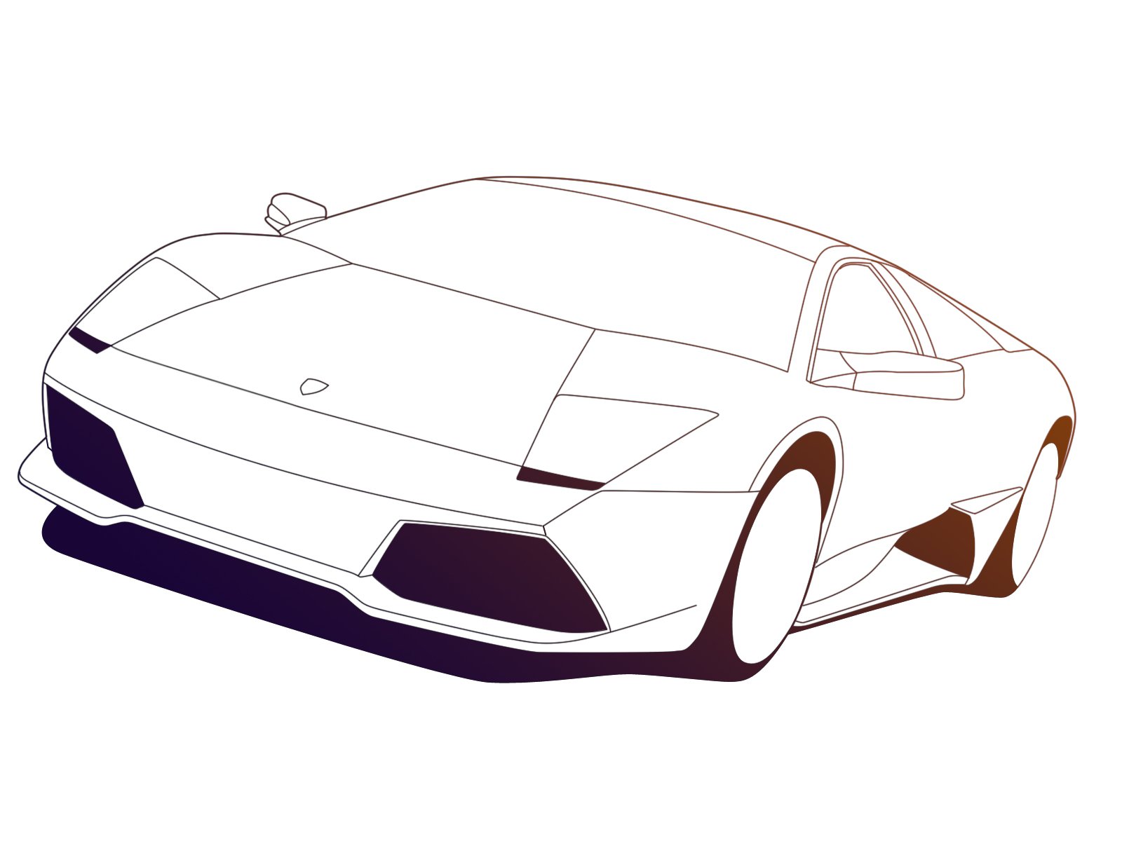 Машинки для рисования Lamborghini