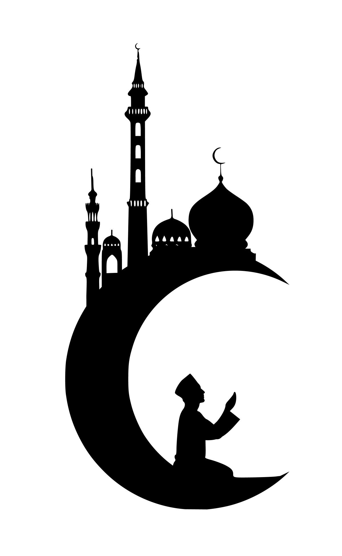 Ramadan Mubarak с мечетью