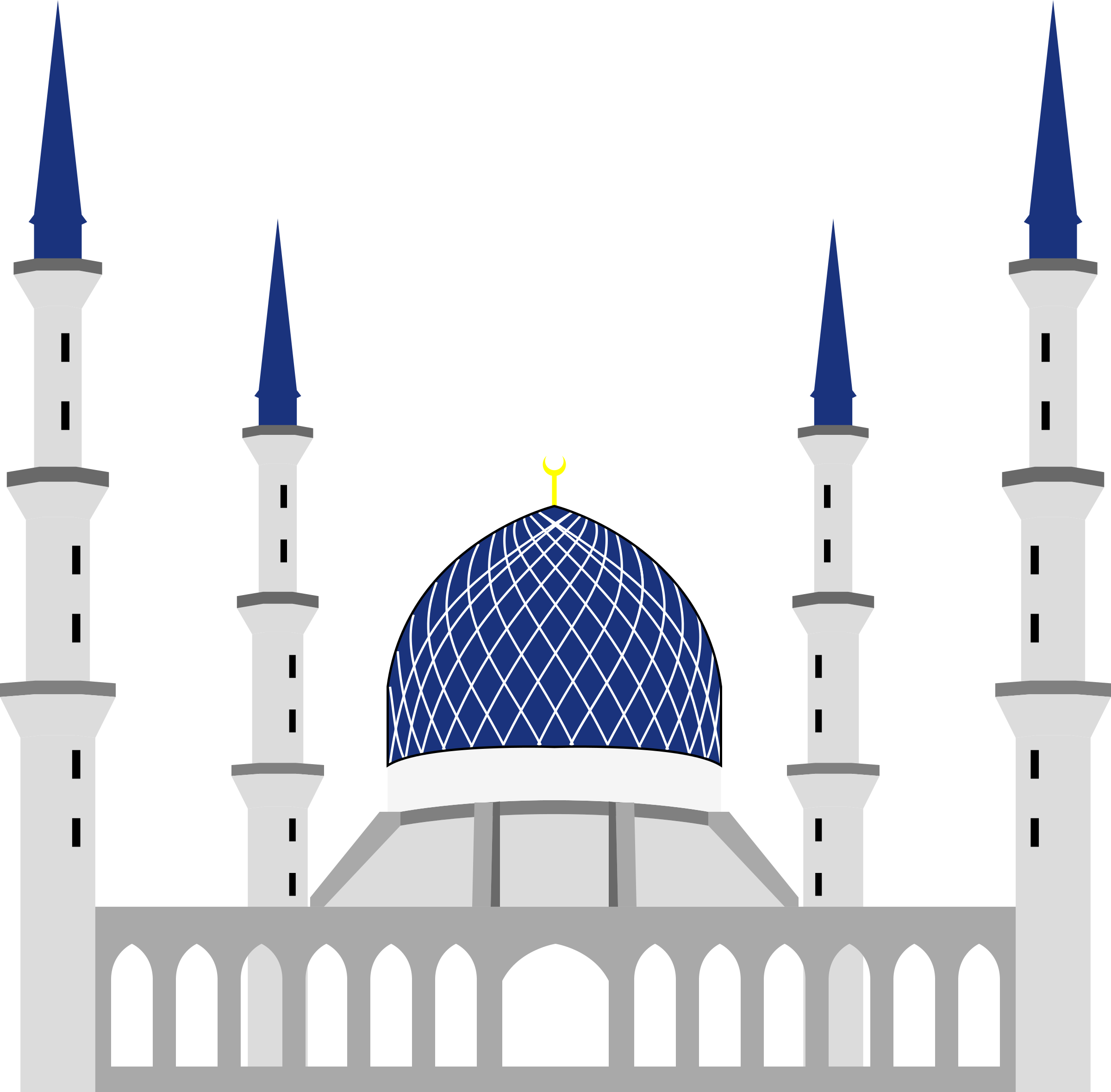 Мечеть на белом фоне