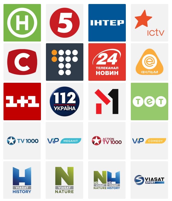 Логотипы ТВ каналов