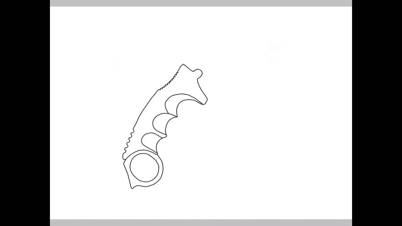 Нож керамбит чертеж стэндофф 2