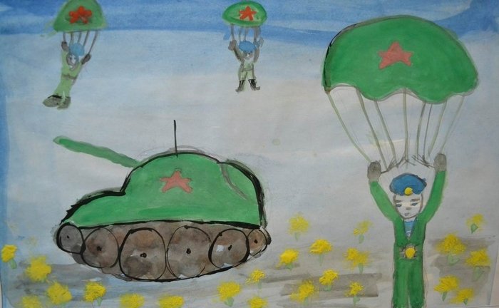 Рисование «наша армия родная» (Комарова