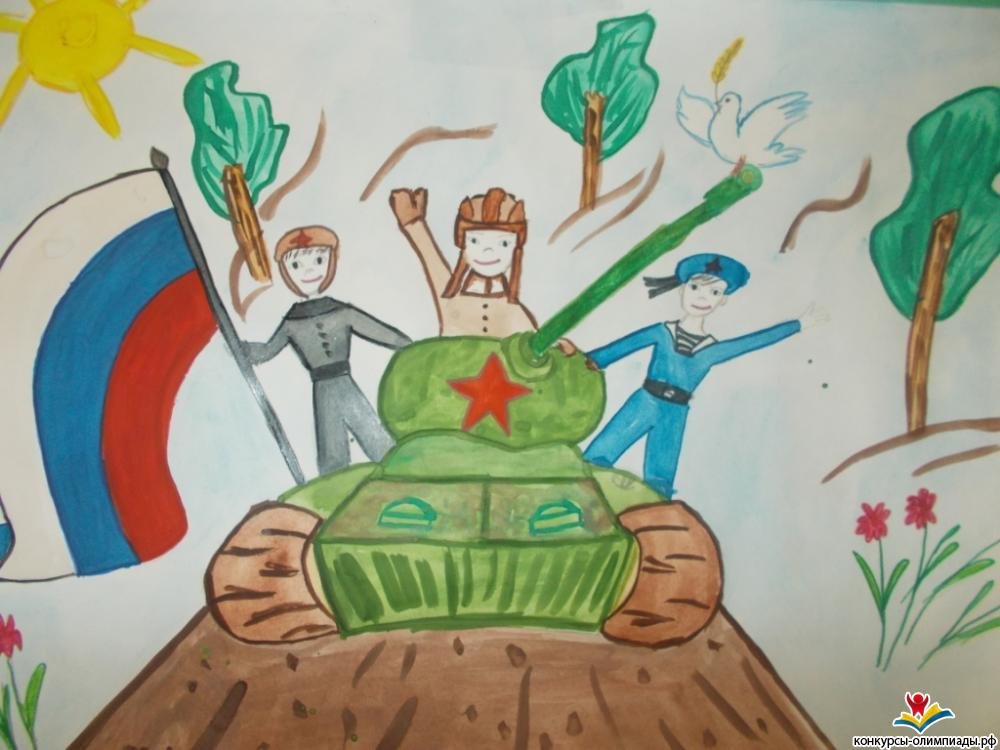 Рисунки детей о современной армии
