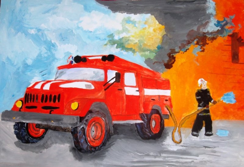 Пожарные и спасатели глазами детей