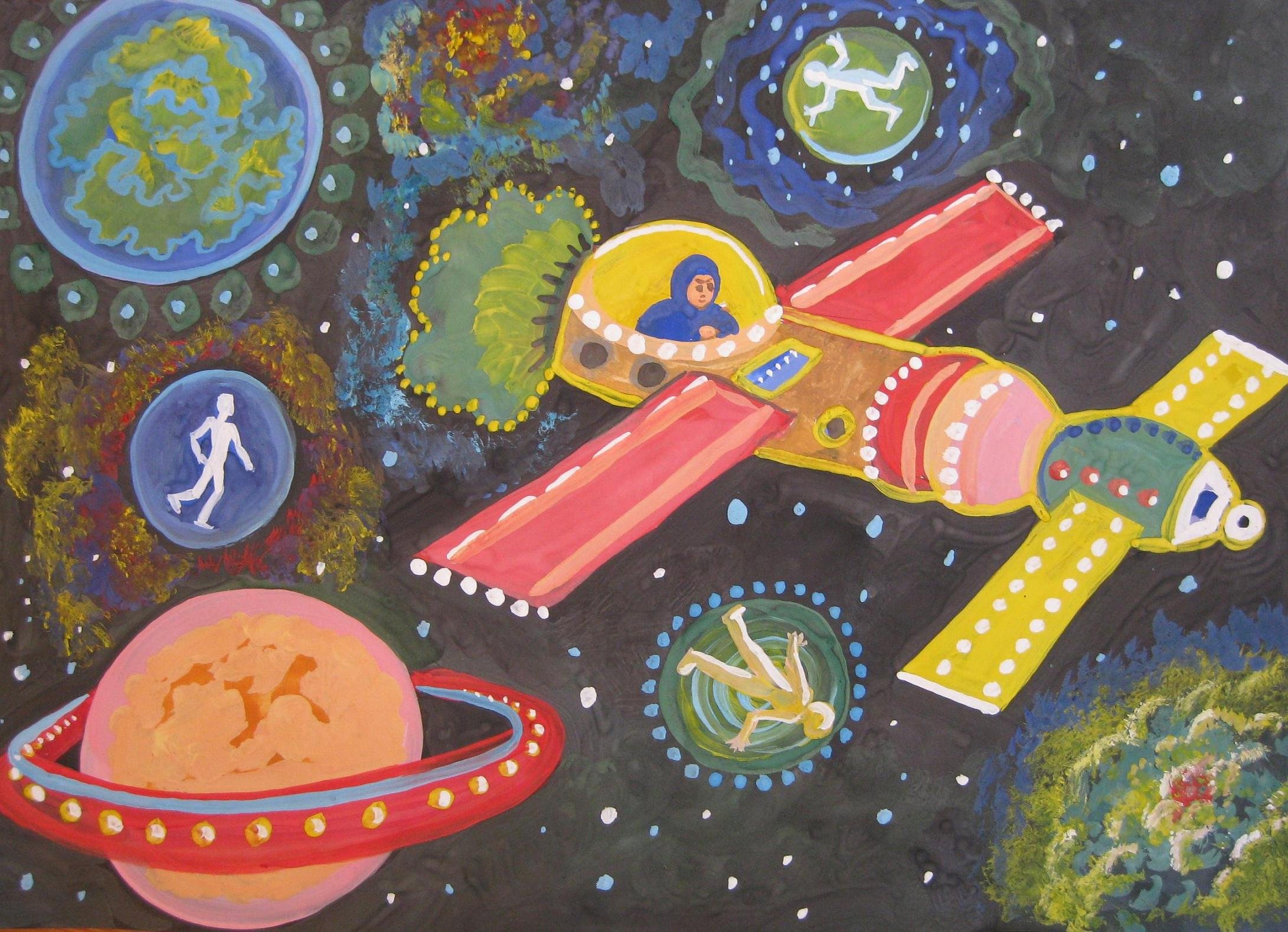 Рисование в детском саду на тему космос