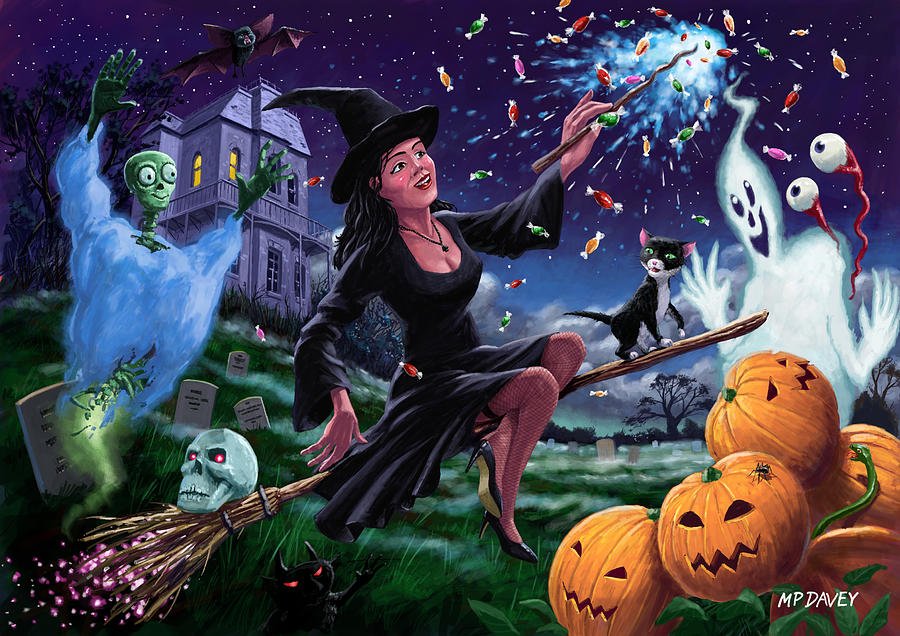 Хэллоуин три ведьмы