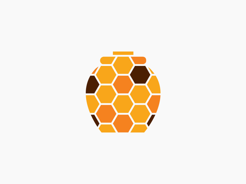 Логотип с медовыми сотами