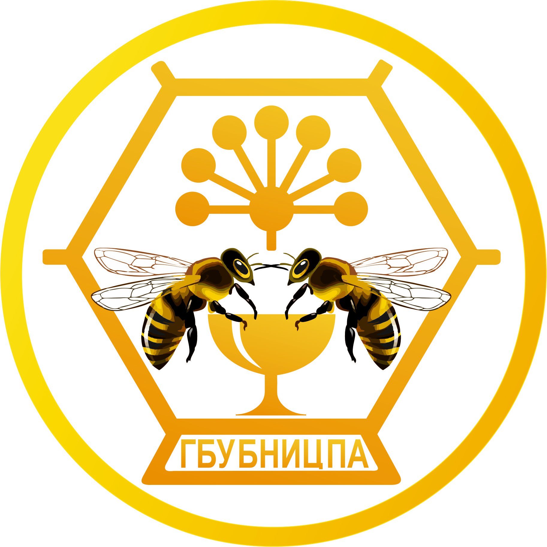 Логотип с медовыми сотами