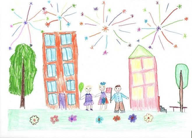 Детский рисунок ко Дню города