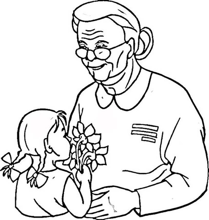 Бабушка и дедушка рисунок карандашом