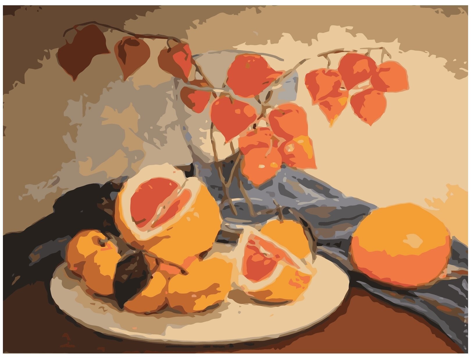 Картина маслом натюрморт с фруктами Дэвида Брауна