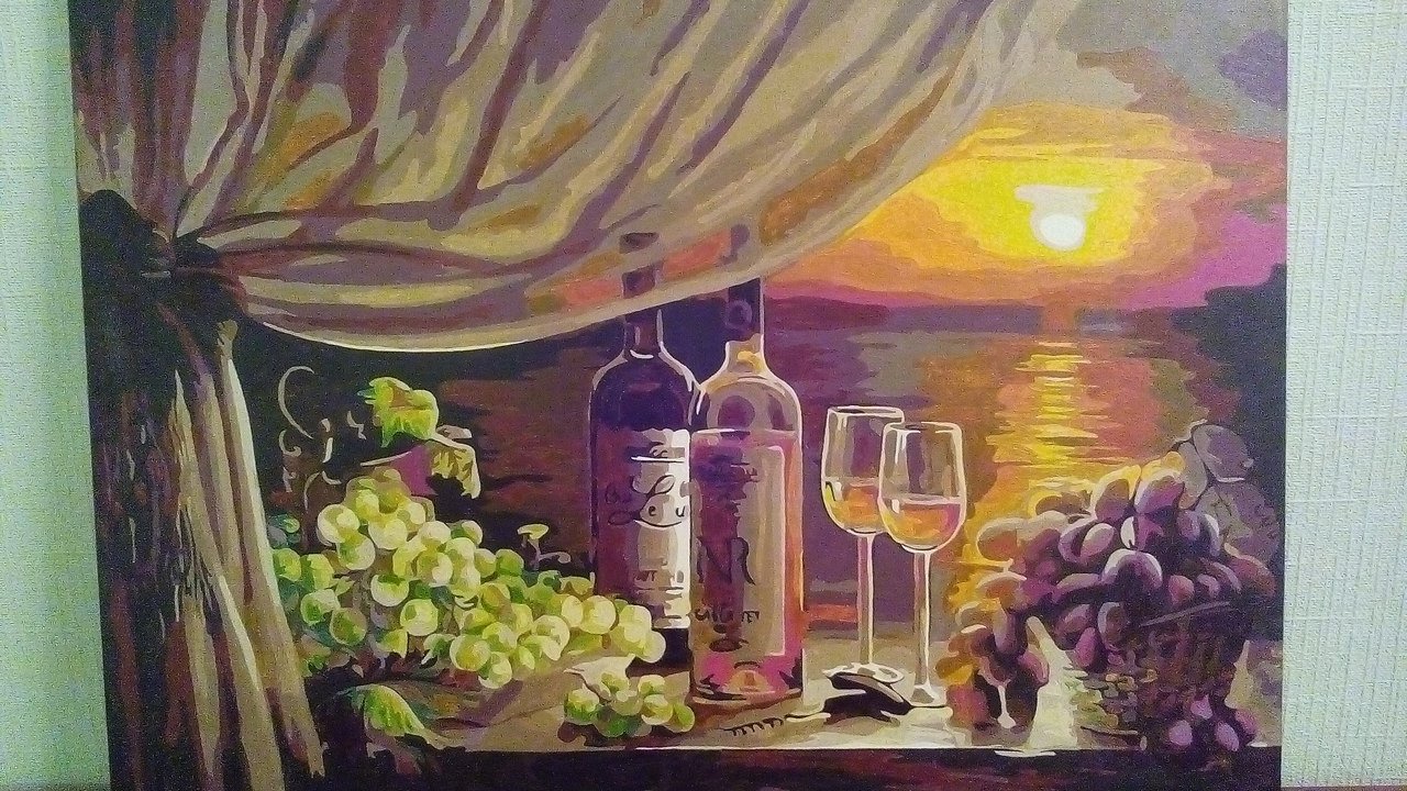 Картина по номерам виноградное вино