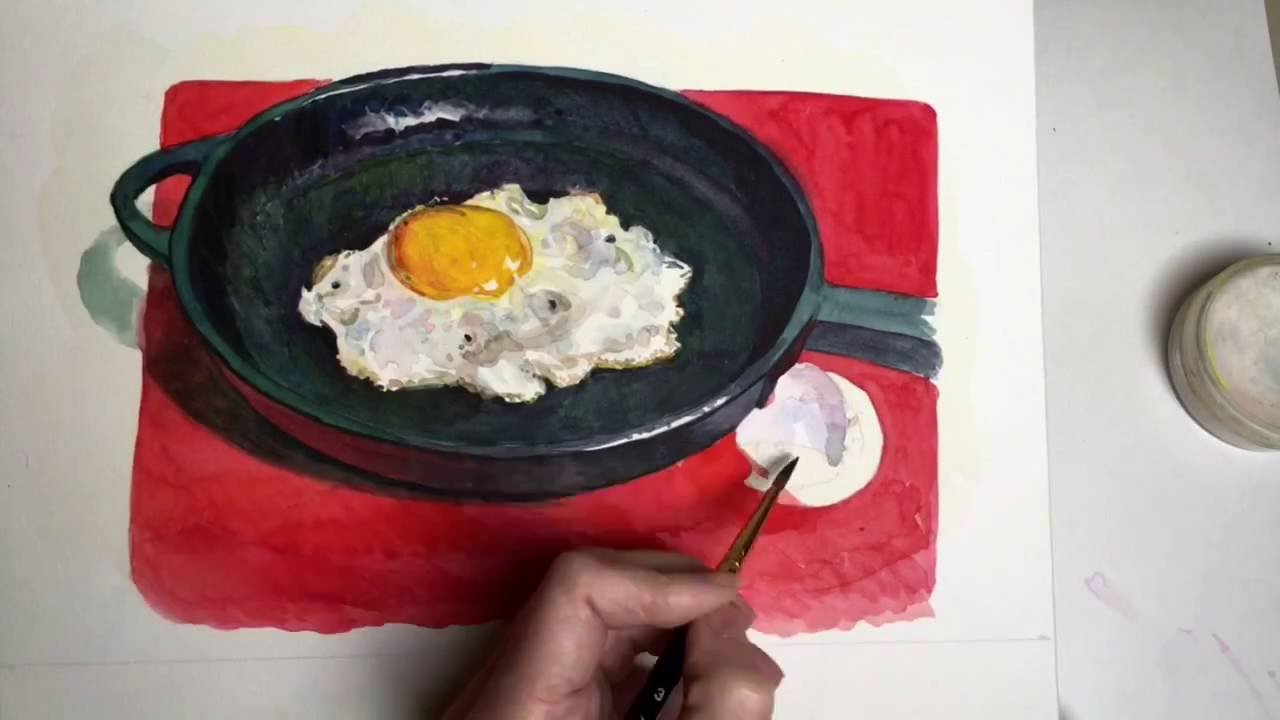 Яичница живопись маслом мастихином