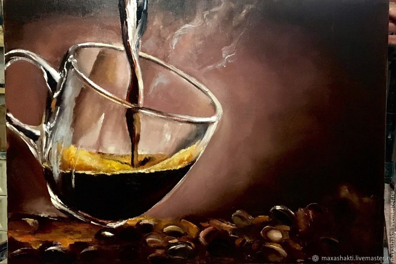 Кофейная живопись гризайль