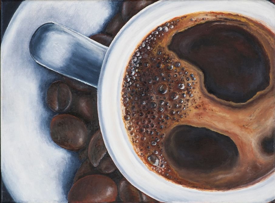 Чашечка кофе живопись