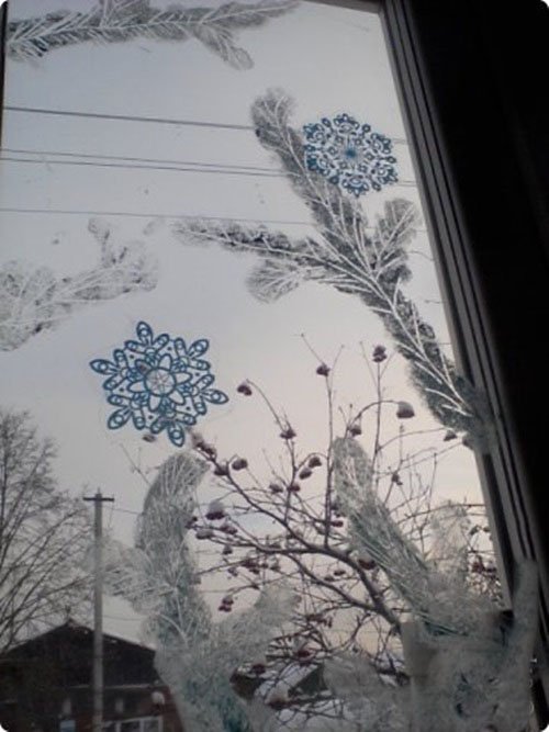 Снежинки для рисования на окне