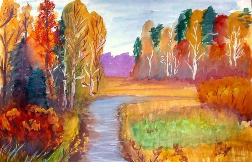 Осенний бал красок моей Республики КЧР рисунки