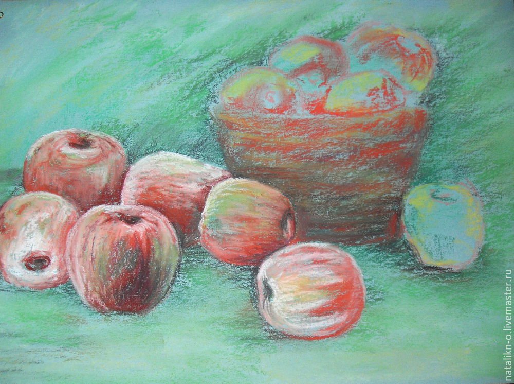 Яблоки пастель пастелью