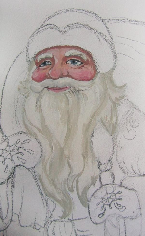 Дед Мороз зарисовка