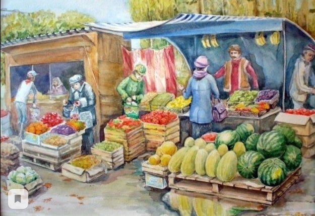 Рисование овощей на выставку в детском саду