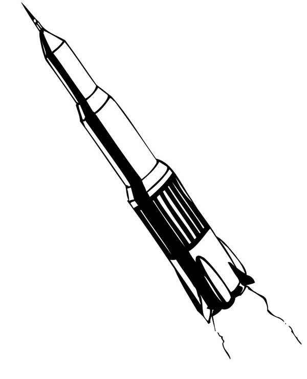 Контур для рисования Космическая ракета