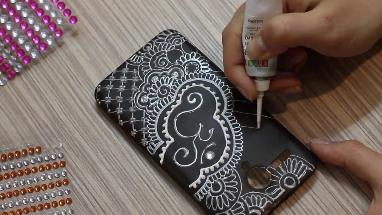 Роспись чехлов для телефона акриловыми красками
