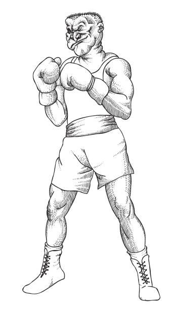 Рисунок ручкой бокс