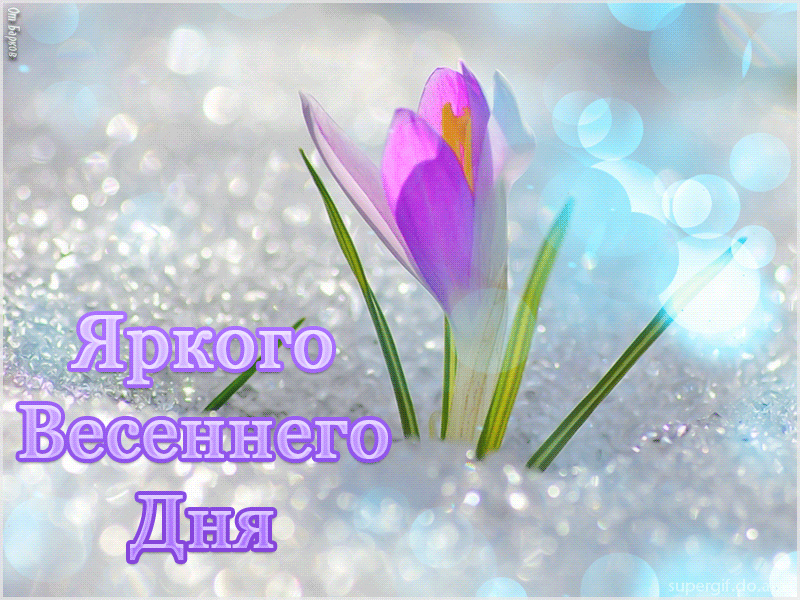 Классная гиф картинка с пожеланием яркого весеннего утра!