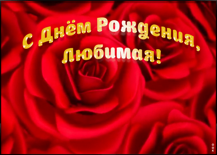Поздравление с днём рождения любимой с розами