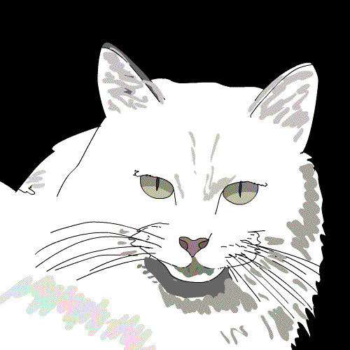 Смешная Анимированная аватарка кота с пиццей