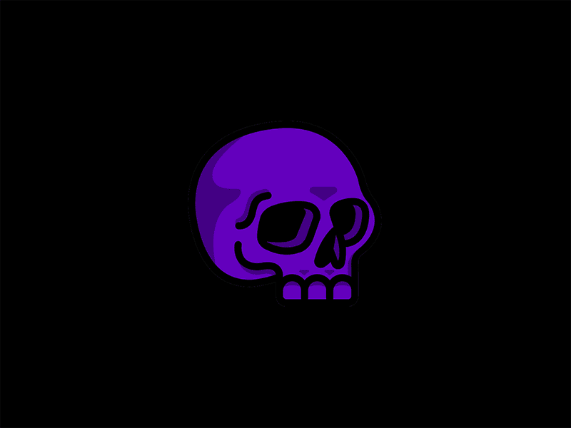 Анимированный разноцветный череп на аватарку в discord