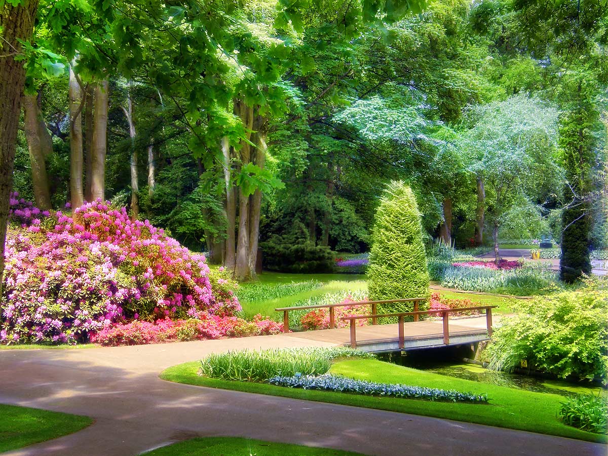 Красивые сады и парки Ванкувер сады Бутчартов Парк США лавочки Кёкенхоф Нидерланды.