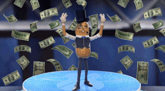 Доллары падают с неба, Падающие доллары анимация, Дождь из денег анимация, Много долларов падает.