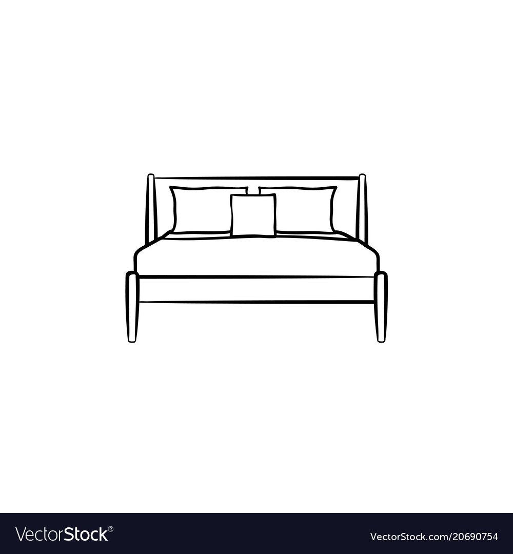 Кровать вид спереди рисунок