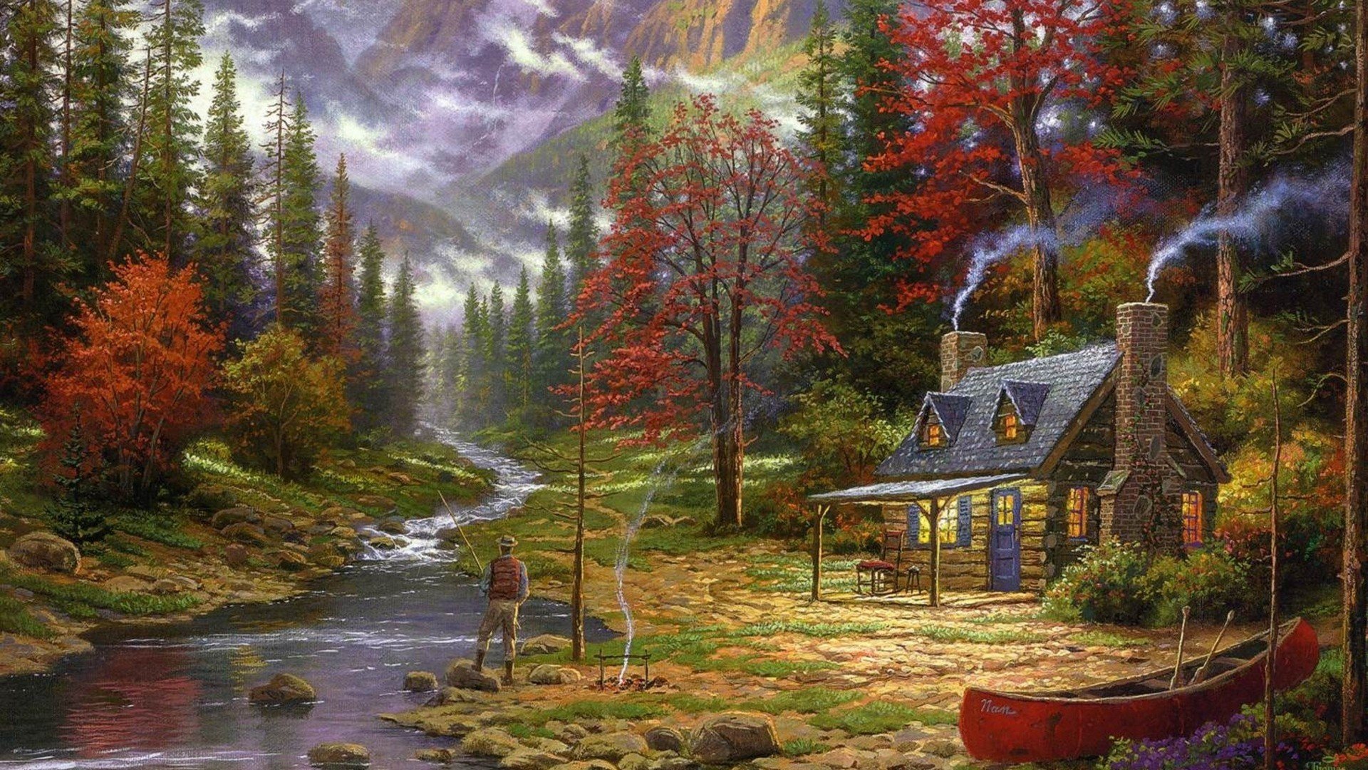 Томас Кинкейд картины лес