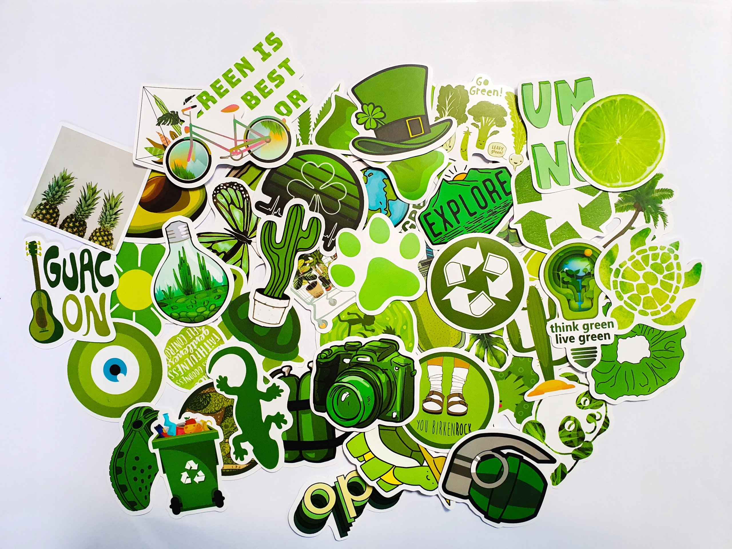 Зеленые наклейки (28 фото) скачать бесплатно