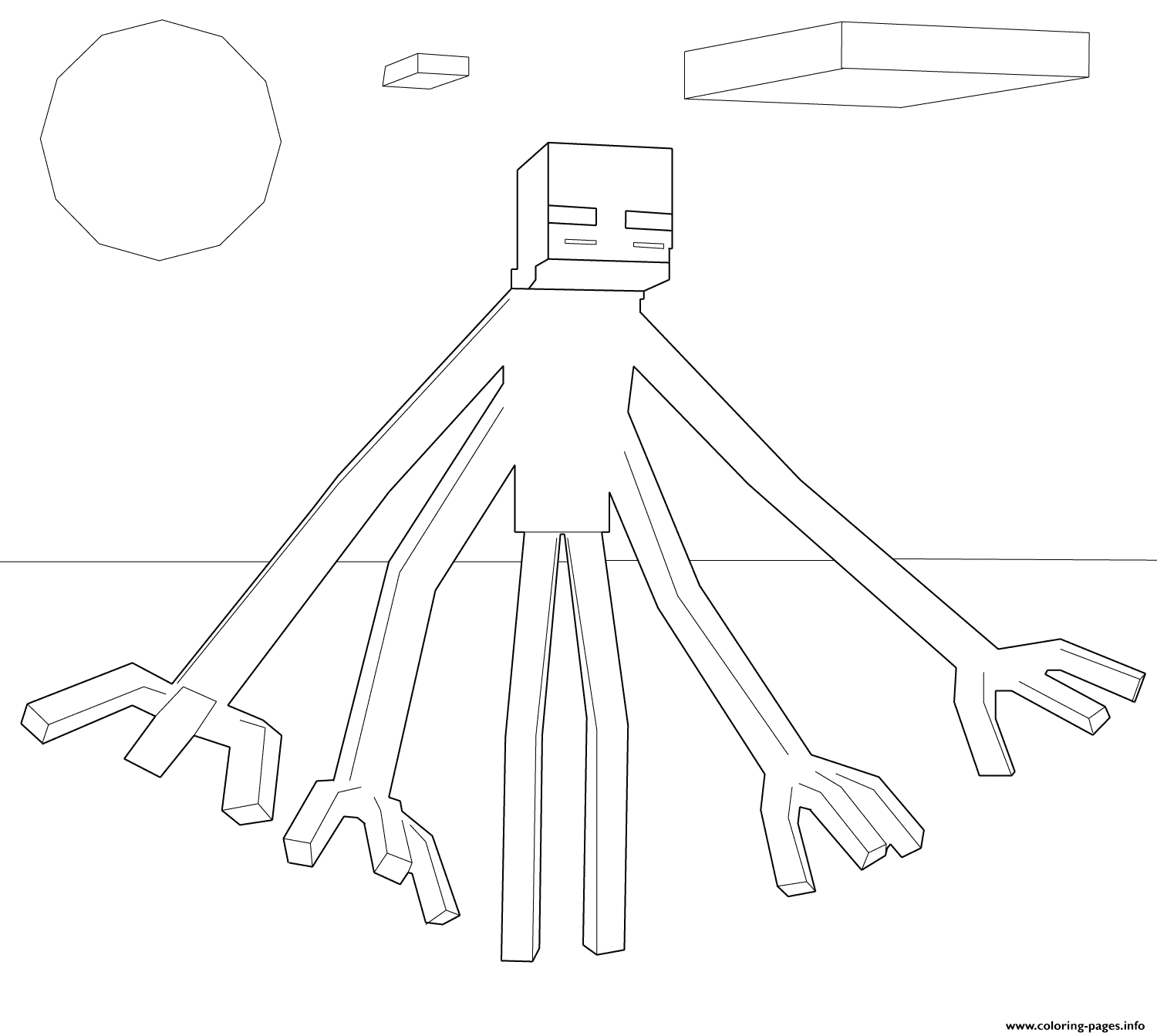 Майнкрафт раскраска Интермен