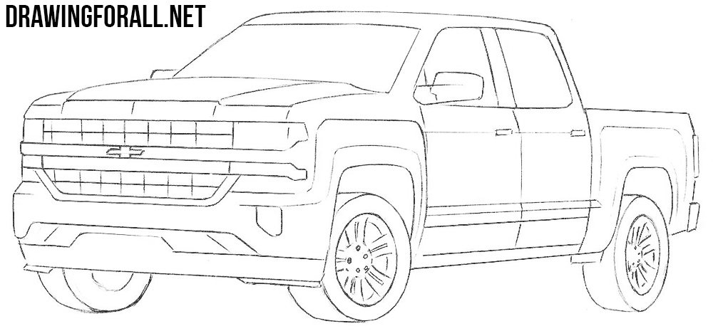 Раскраска Chevrolet Silverado 1500.