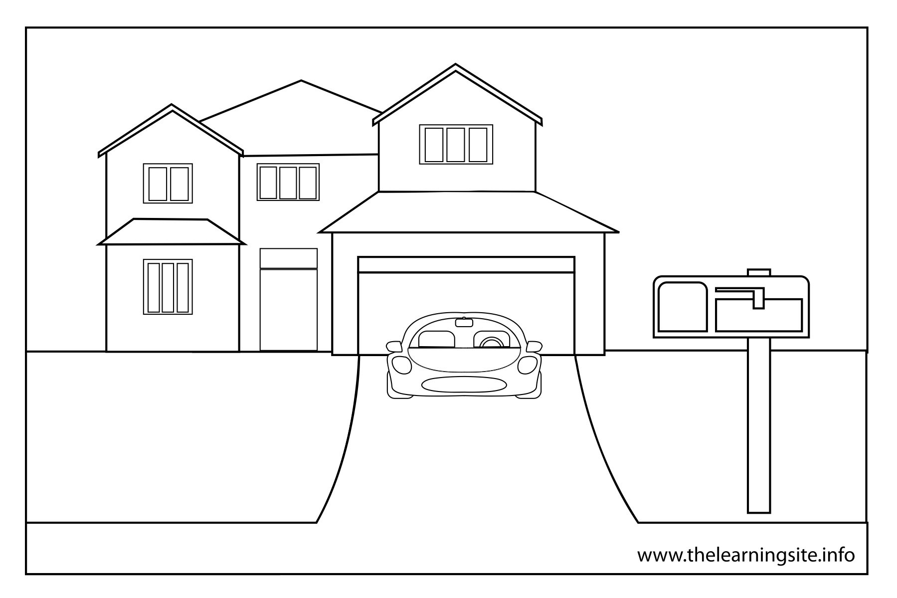 Рисовать дом с гаражом