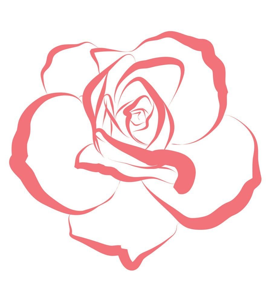 Схематичное изображение розы