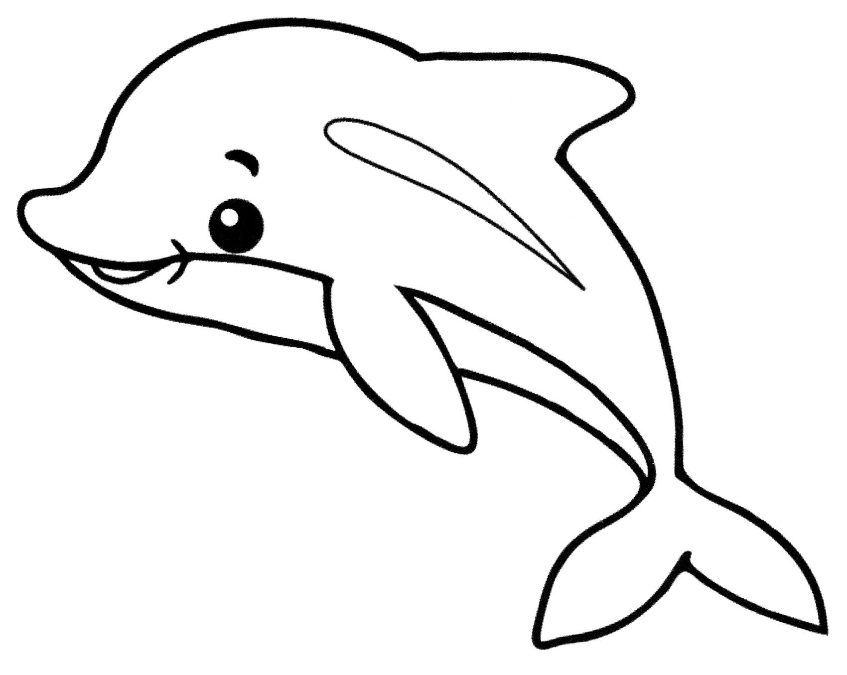 Дельфины контур