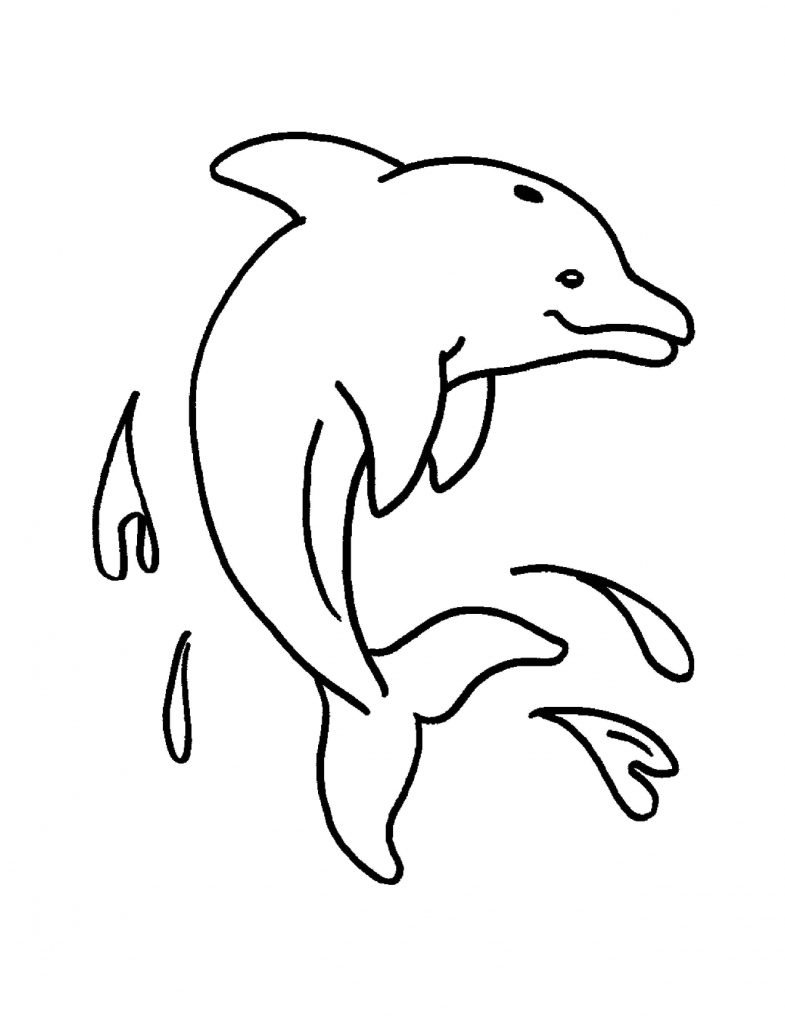 Дельфины эскиз