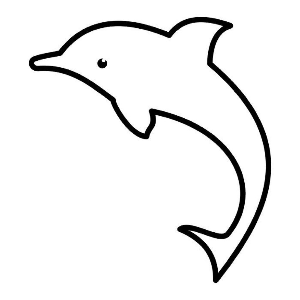 Дельфин трафарет для детей