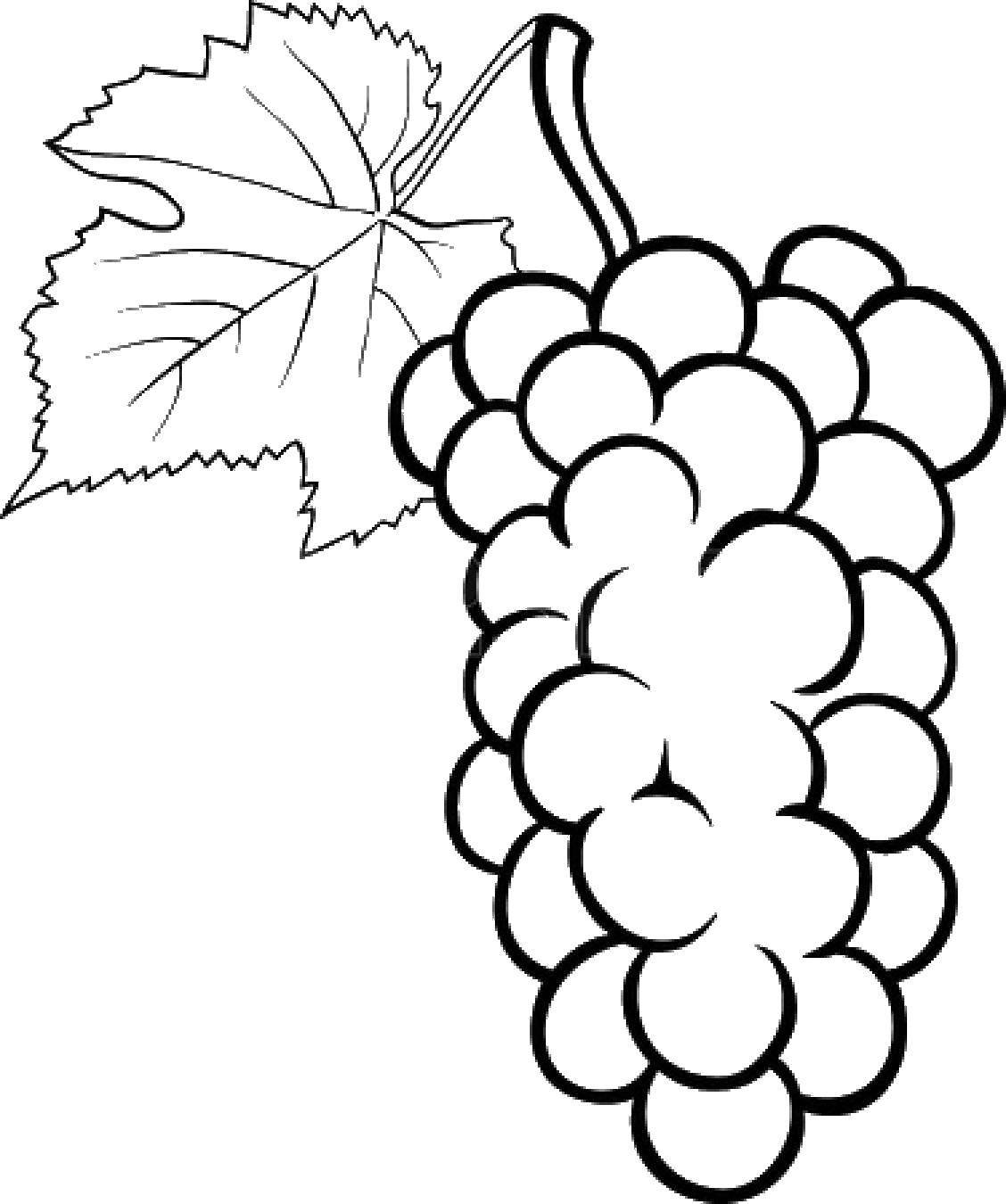 Рисование гроздь винограда