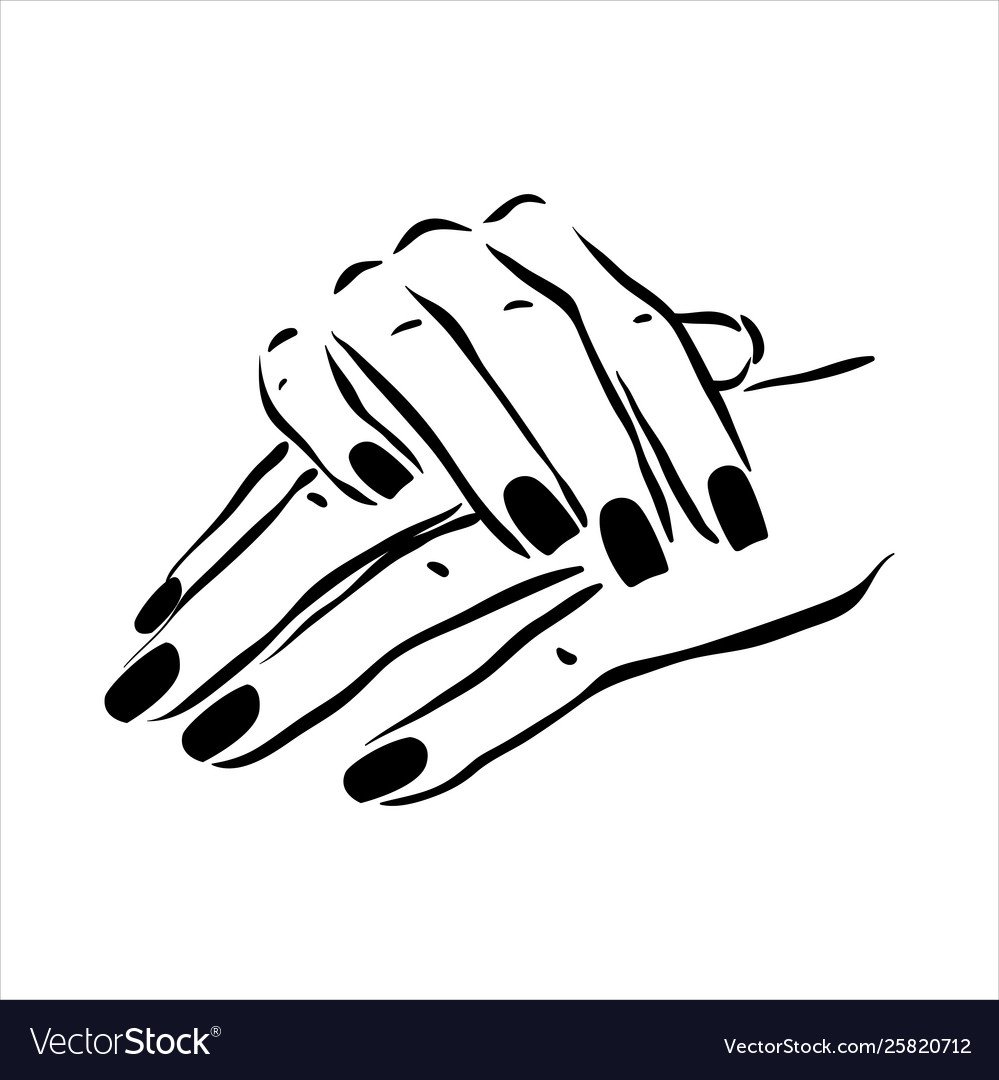 Силуэт руки с ногтями