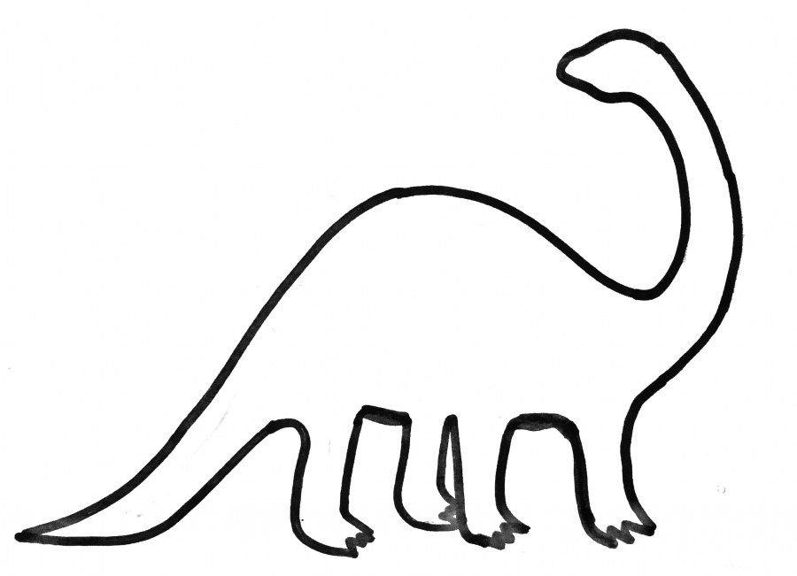 Трафарет «динозавры»
