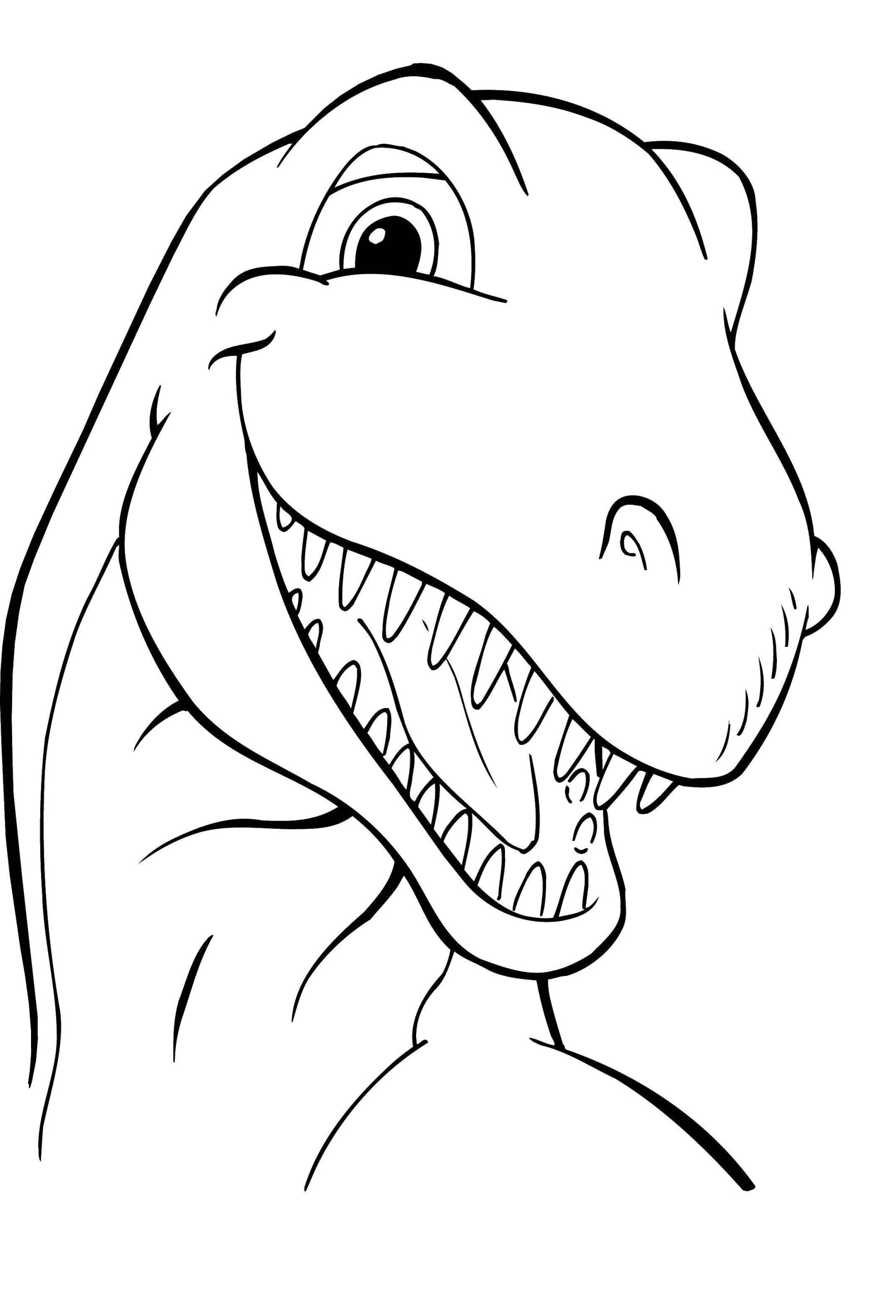 Динозавр Тирекс раскраска для детей