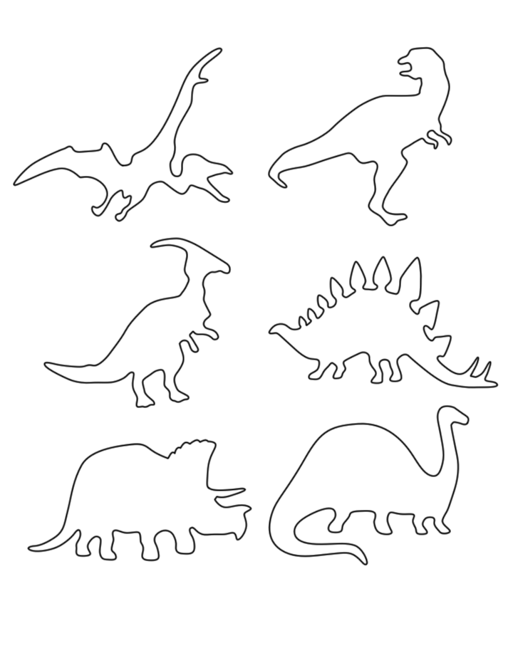 Трафарет «динозавры»