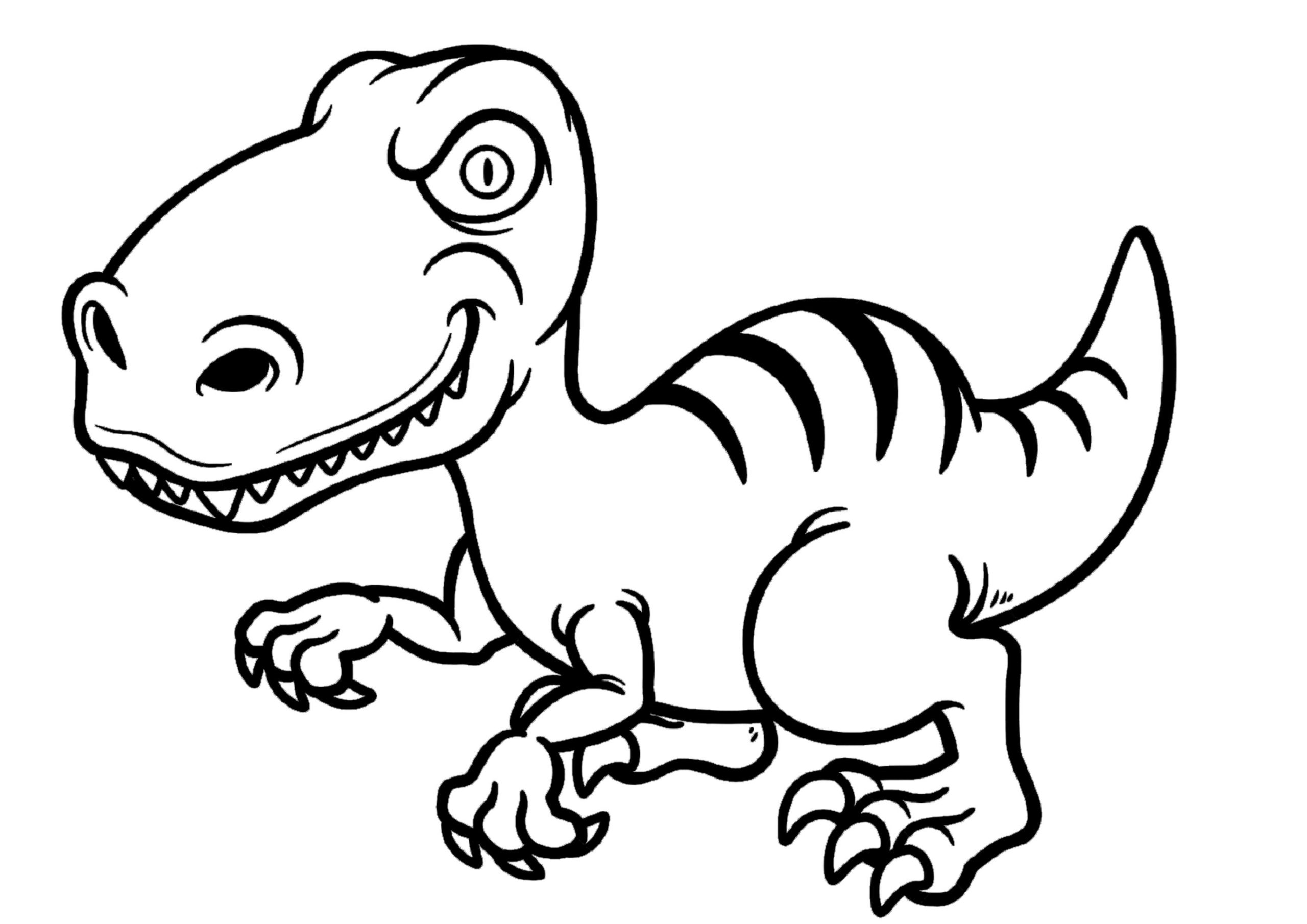 Динозавр черно белый